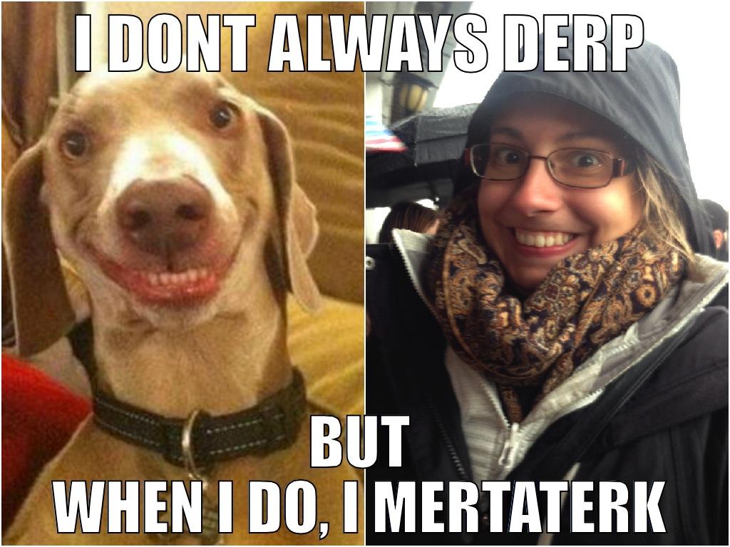 I DONT ALWAYS DERP BUT WHEN I DO, I MERTATERK Misc