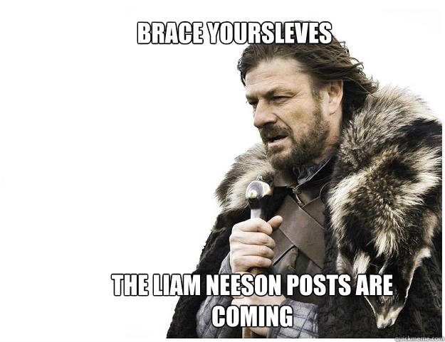 brace yoursleves  the liam neeson posts are coming   Imminent Ned