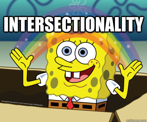 Intersectionality   Spongebob rainbow