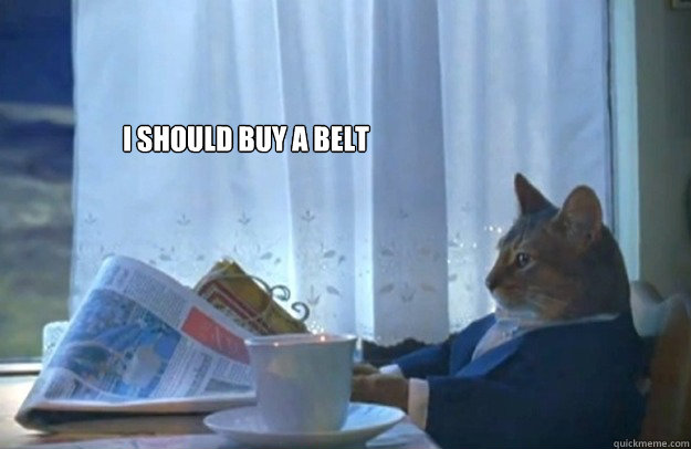 i should buy a belt  Sophisticated Cat