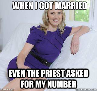 When i got married  even The Priest asked for my number  Samantha Brick