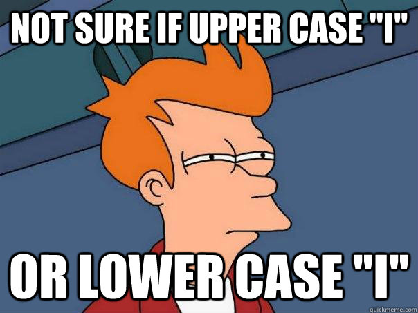 not sure if upper case 