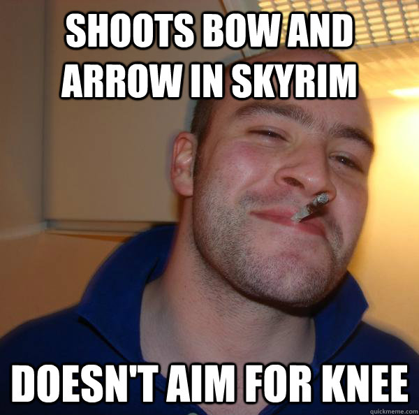shoots bow and arrow in skyrim doesn't aim for knee - shoots bow and arrow in skyrim doesn't aim for knee  Misc
