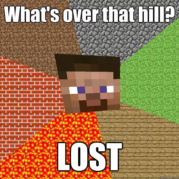 What's over that hill? LOST  Minecraft