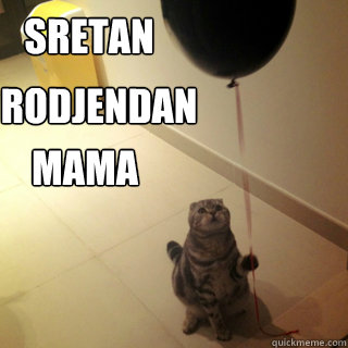 sretan rodjendan mama  Sad Birthday Cat