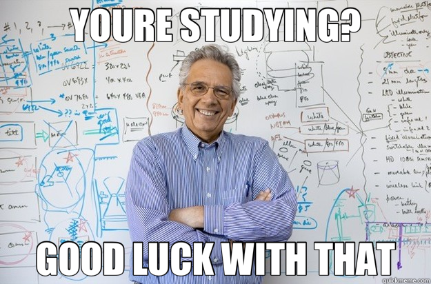 YOURE STUDYING? GOOD LUCK WITH THAT - YOURE STUDYING? GOOD LUCK WITH THAT  Engineering Professor