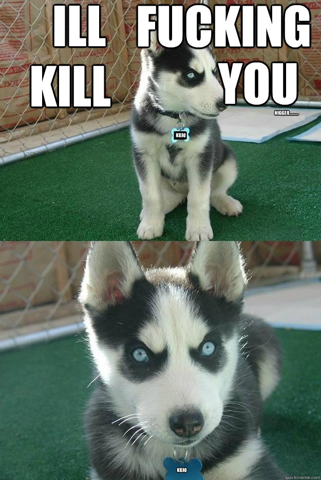ILL FUCKING KILL  YOU NIGGER.......... KUJO KUJO  Insanity puppy