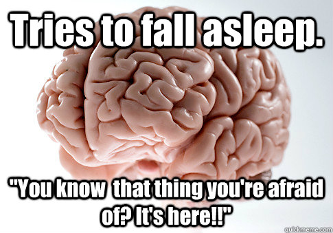 Tries to fall asleep. 