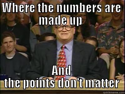 WHERE THE NUMBERS ARE MADE UP  AND THE POINTS DON'T MATTER Its time to play drew carey
