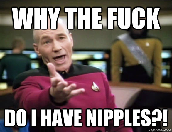 why the fuck Do I have nipples?!  Annoyed Picard HD