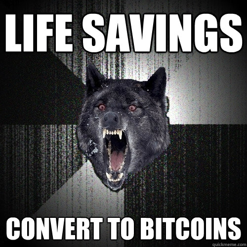 LIFE SAVINGS CONVERT TO BITCOINS  Insanity Wolf