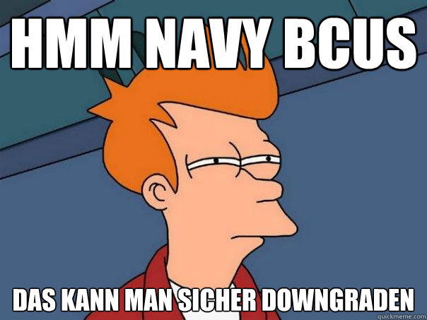 Hmm Navy BCU´s das kann man sicher downgraden  Futurama Fry