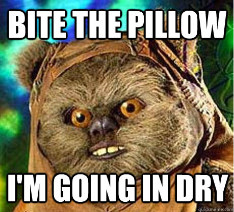 Bite the pillow i'm going in dry - Bite the pillow i'm going in dry  Prepare your anus ewok
