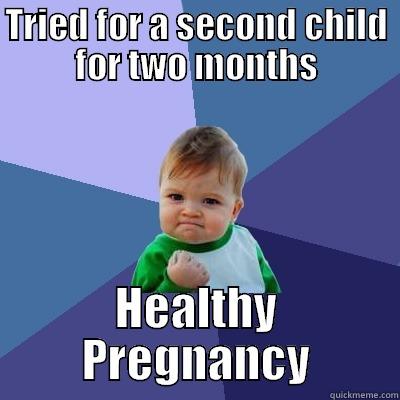 No Better Feeling - TRIED FOR A SECOND CHILD FOR TWO MONTHS HEALTHY PREGNANCY Success Kid