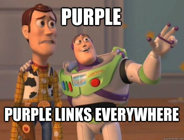 Purple Purple Links Everywhere  Buzz Lightyear
