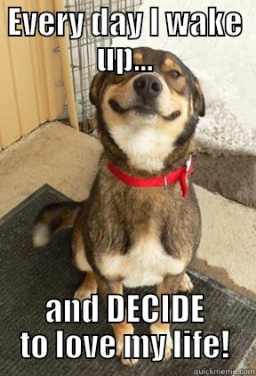 EVERY DAY I WAKE UP... AND DECIDE TO LOVE MY LIFE! Good Dog Greg