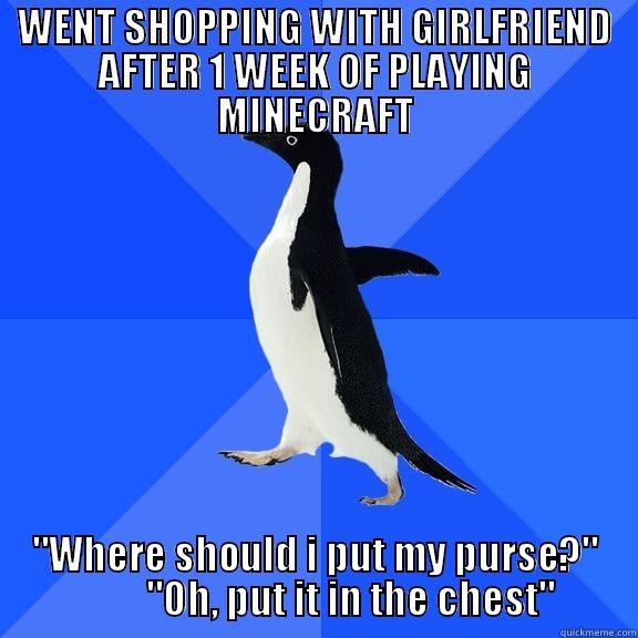 I wanted to say shopping cart.. - WENT SHOPPING WITH GIRLFRIEND AFTER 1 WEEK OF PLAYING MINECRAFT 
