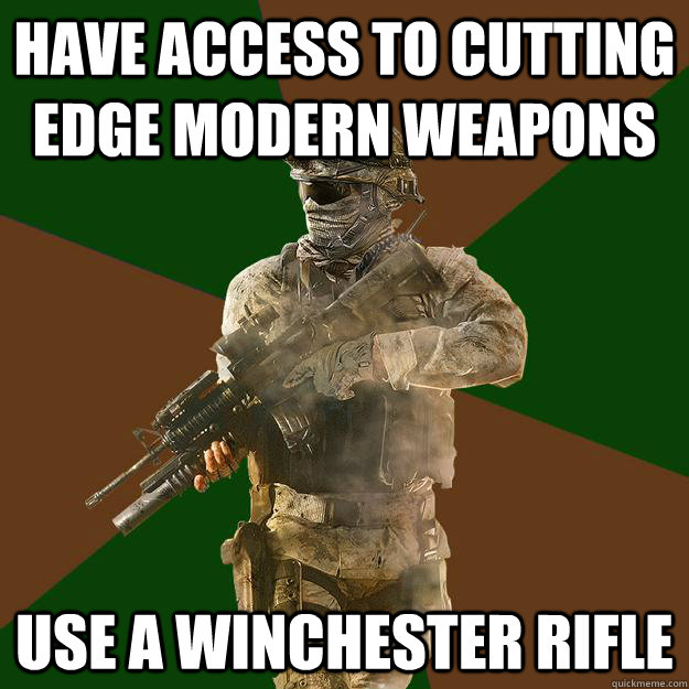 Have access to cutting edge modern weapons use a winchester rifle  Call of Duty Addict