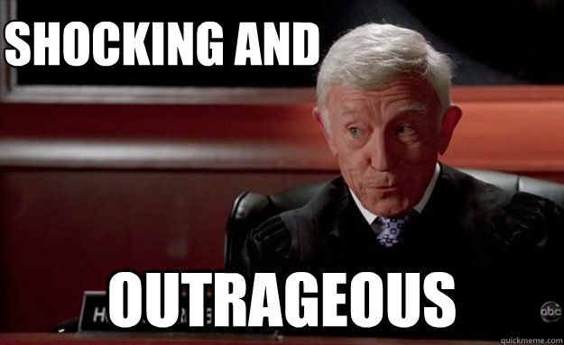 Outrageous  SHOCKING AND  Judge Brown Boston Legal