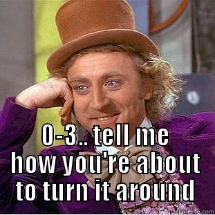  0-3.. TELL ME HOW YOU'RE ABOUT TO TURN IT AROUND Condescending Wonka