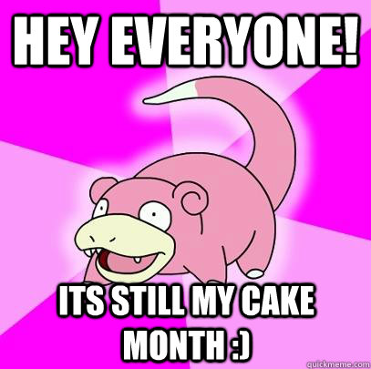 Hey everyone! Its still my cake month :)  Slowpoke