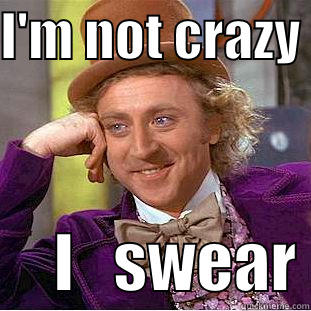 I'm Not Crazy I Swear - I'M NOT CRAZY       I   SWEAR Condescending Wonka