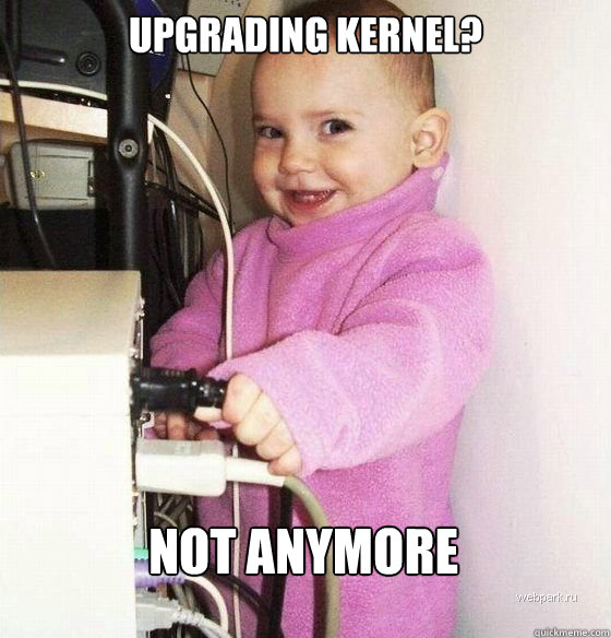 Upgrading kernel? not anymore  Troll Baby