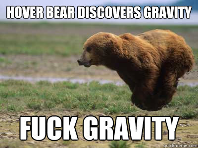 hover bear discovers gravity fuck gravity  