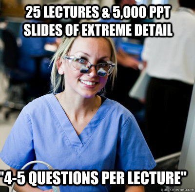 25 lectures & 5,000 ppt slides of extreme detail 