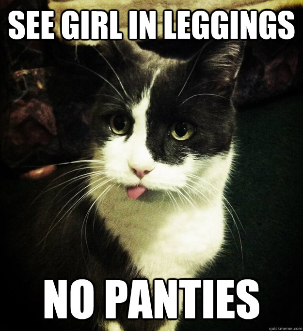 see girl in leggings no panties  