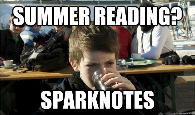 Summer reading? sparknotes  Lazy Elementary Student