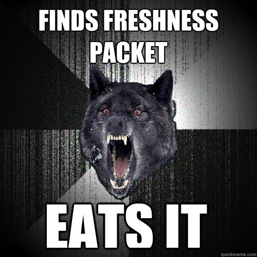 Finds Freshness Packet EATS IT  Insanity Wolf