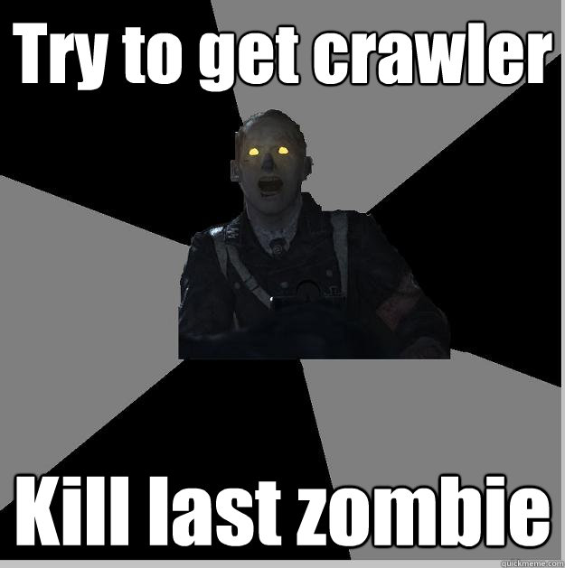 Try to get crawler Kill last zombie  Nonsense Nazi-Zombie
