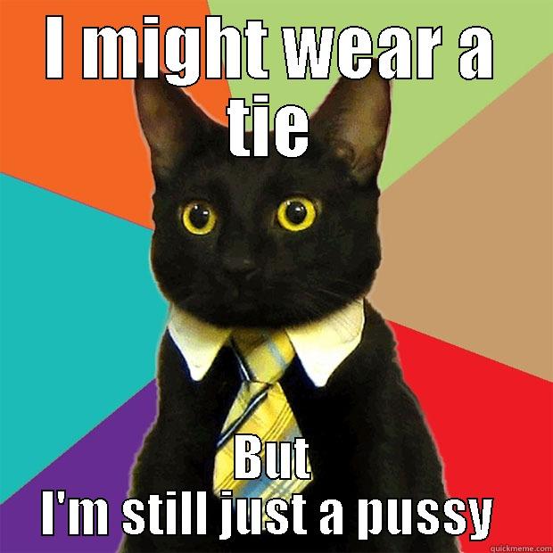 I MIGHT WEAR A TIE BUT I'M STILL JUST A PUSSY  Business Cat