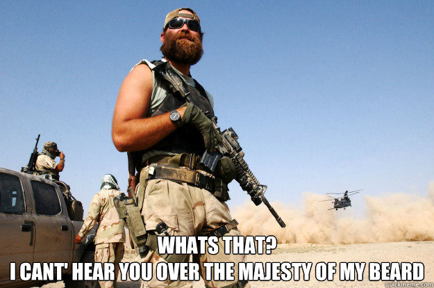  Whats that?
I cant' hear you over the majesty of my beard  