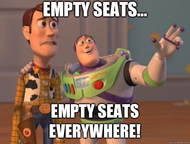 Empty seats... Empty seats everywhere!  Toy Story
