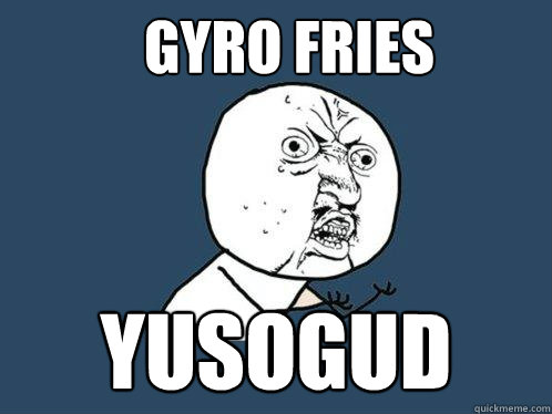 GYRO FRIES YUSOGUD  Y U No