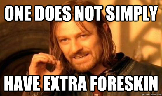 One Does Not Simply Have extra foreskin  