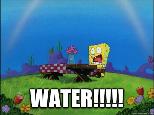  WATER!!!!! -  WATER!!!!!  Dried Up Spongebob 2