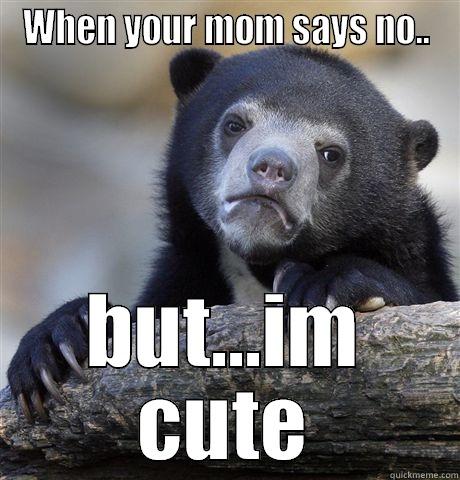 WHEN YOUR MOM SAYS NO.. BUT...IM CUTE Confession Bear