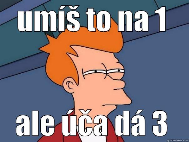 UMÍŠ TO NA 1 ALE ÚČA DÁ 3 Futurama Fry