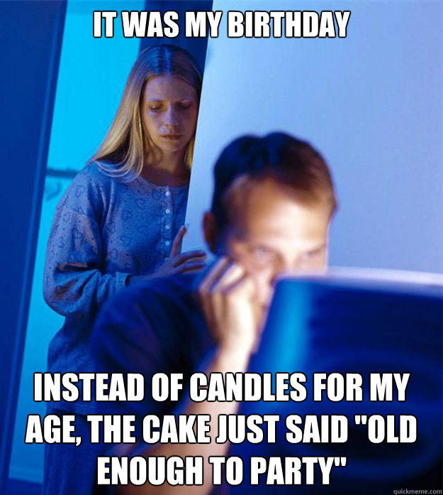 It was my birthday instead of candles for my age, the cake just said 