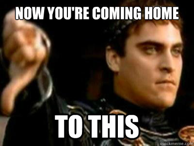 NOW YOU'RE COMING HOME TO THIS  Downvoting Roman