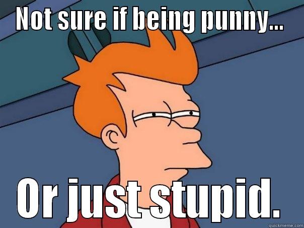 NOT SURE IF BEING PUNNY... OR JUST STUPID. Futurama Fry