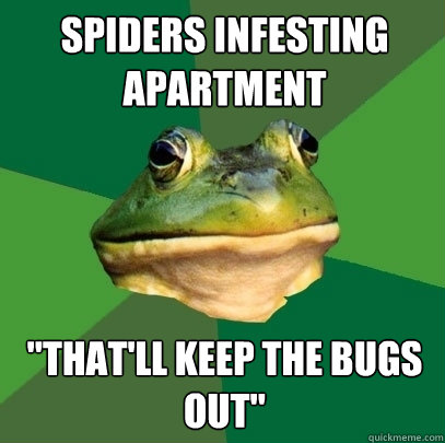 spiders infesting apartment 