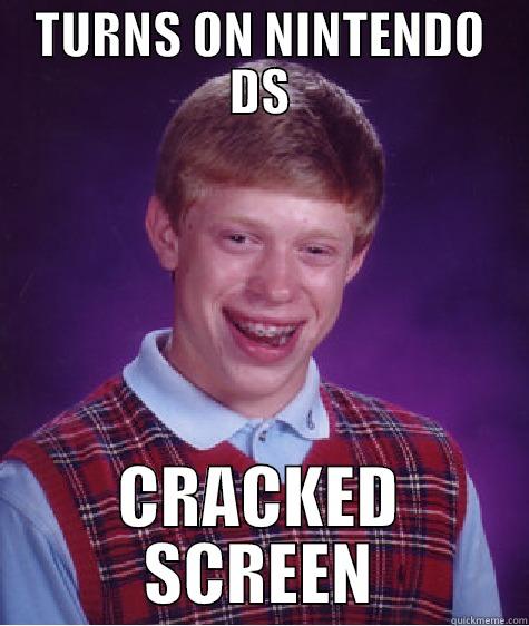 TURNS ON NINTENDO DS CRACKED SCREEN Bad Luck Brian