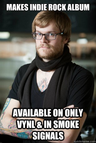 Makes Indie Rock Album Available on only Vynl & in Smoke Signals  Hipster Barista