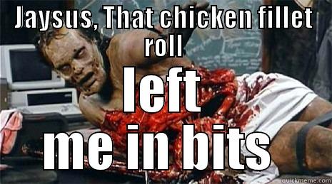 JAYSUS, THAT CHICKEN FILLET ROLL LEFT ME IN BITS  Misc