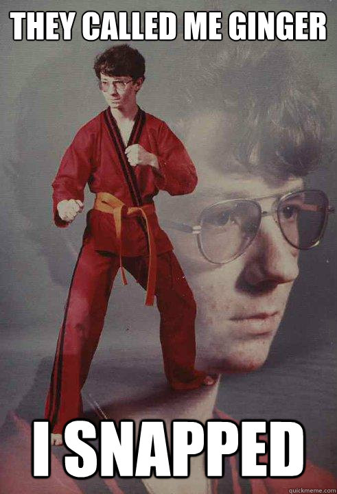 They called me ginger I snapped  Karate Kyle