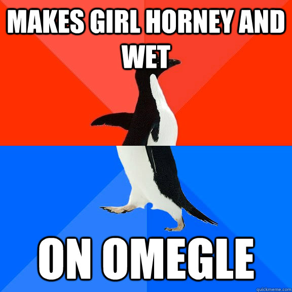 makes girl horney and wet on omegle  Socially Awesome Awkward Penguin